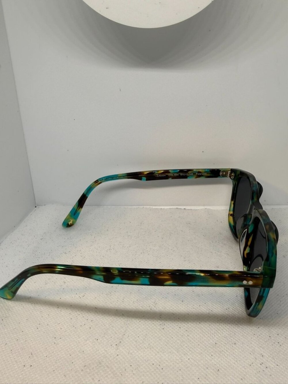 Carfia CA5354 Blue Green Tortoise Rectangular Acetate Sunglasses Col.N04 - Picture 4 of 10